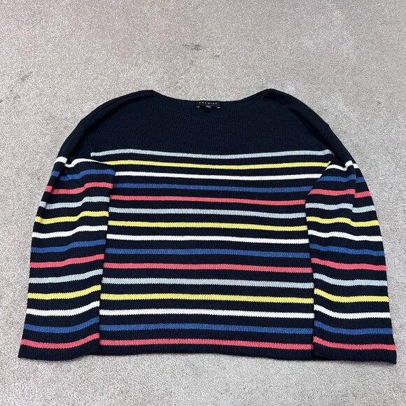 Premise Sweater Women’s Multicolored Striped Long Sleeve Pullover Size Large - Picture 5 of 11